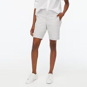 J. Crew 9" Frankie High Rise Bermuda Chino Shorts White Size 10/M NWT